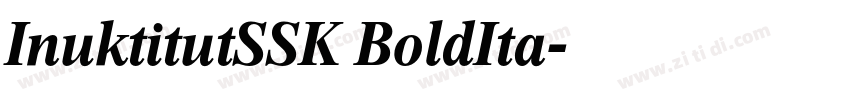InuktitutSSK BoldIta字体转换
